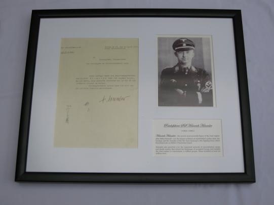 Hand Signed Document by Heinrich Himmler dated 1935