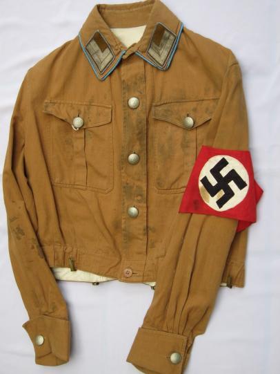NSDAP Third Reich District Leaders Brown Shirt Tunic