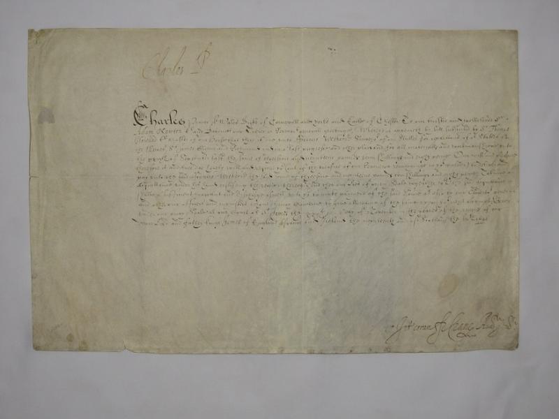 King Charles I As Prince, Original Hand signed document