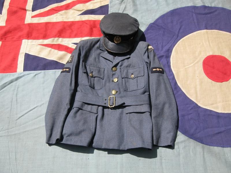 British Wartime W.A.A.F. Peak Cap and Tunic Dated 1942