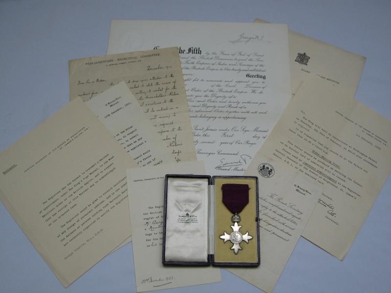 Fascinating  Grouping of  MBE and Royal Signatures of King George V, Prince Edward 1932