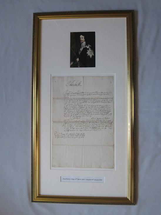 Hand Signed King Charles I 1640 warrant to the Attorney General Sir John Bankes and Solicitors General Edward Herbert