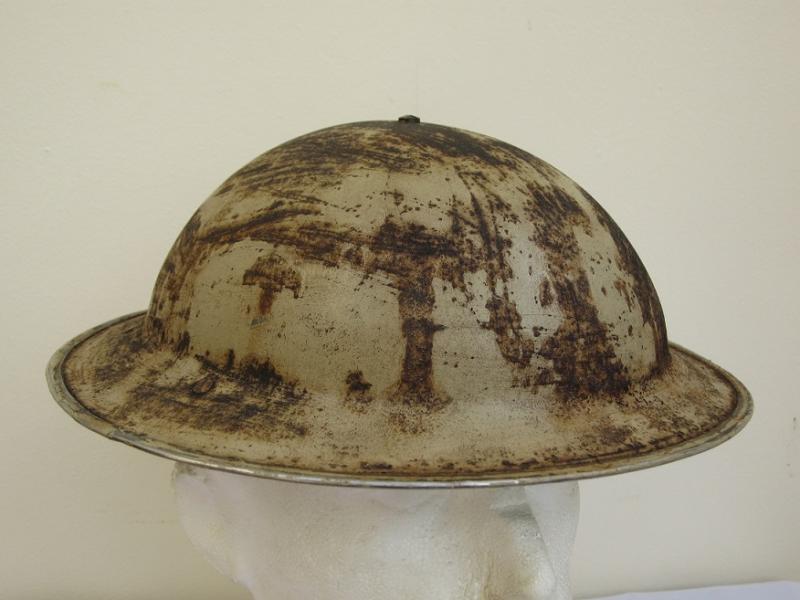 WWII British South African Brodie Helmet and Liner Dated 1939