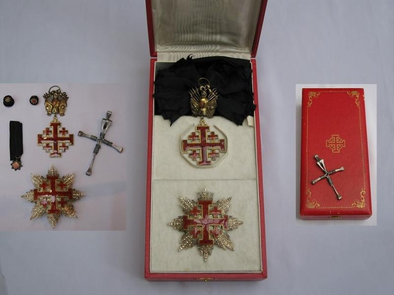 WWI Cased Complete Set - Order of the Holy Sepulchre Jewels Vatican