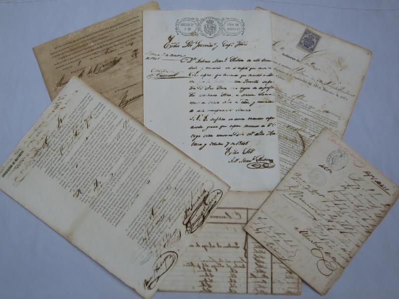 Incredibly totally Original Set of Documents to Slavery/Cuba Group of manuscript