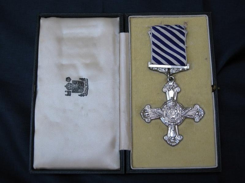 Fine Original Full Size Solid Silver Cased RAF Distinguished Flying Cross dated 1944