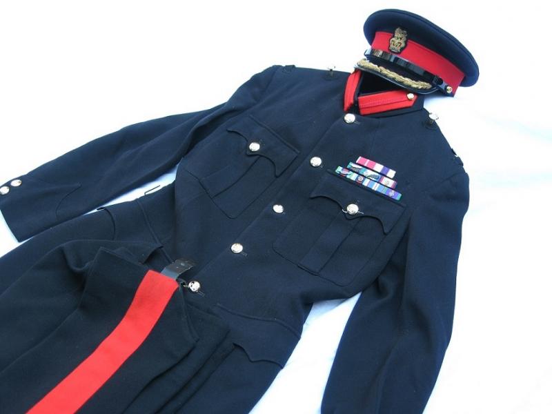 Rare Original SAS Staffordshire Regiment  No 1 Four Pocket Dress Full Uniform with Peak Cap