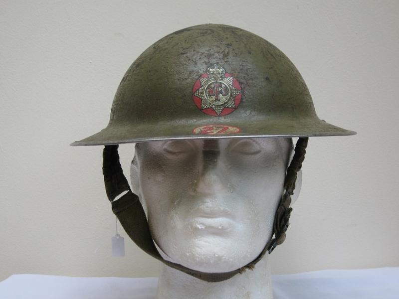 Original British WWII Early 1939 NFS Steel Brodie Helmet Cheadle