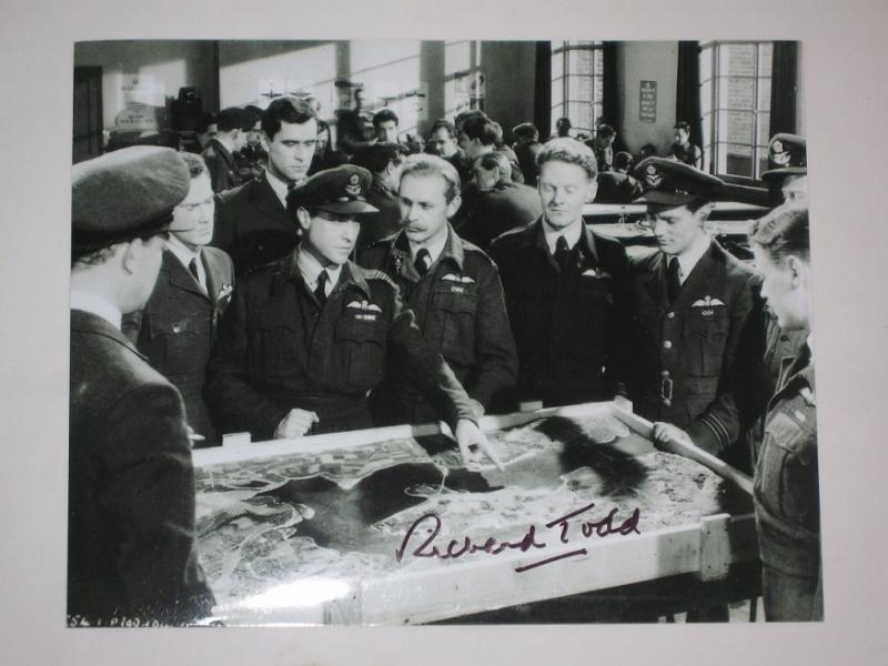 Original hand signed photo Richard Todd Dam Buster Movie 1955.