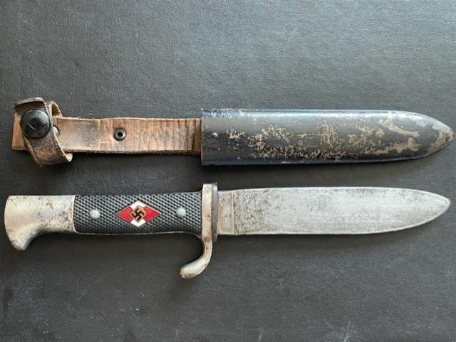WWII GERMAN HITLER YOUTH KNIFE RZM MARKED BY  ANTON WINGEN.