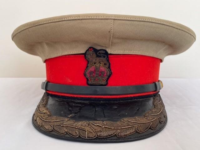 WWI HIGH RANKING OFFICERS DRESS CAP WITH REMOVABLE KHAKI COVER.