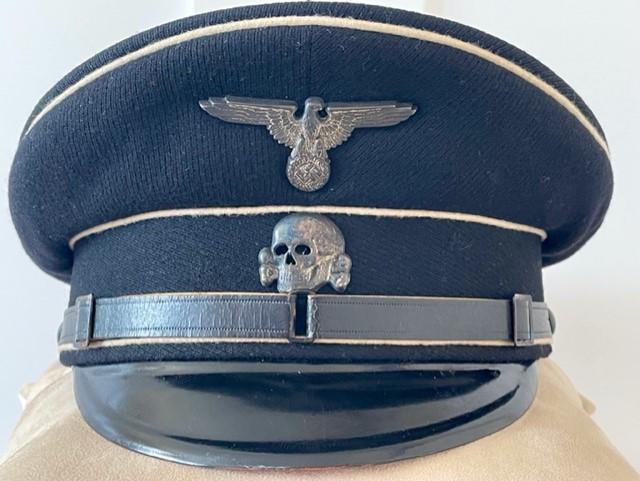 FANTASTIC GERMAN WWII ALLGEMEINE SS ENLISED  NCO VISOR CAP