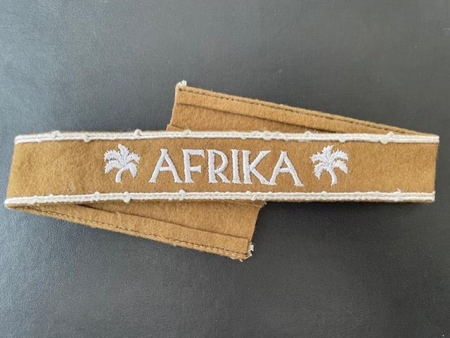 GERMAN WWII AFRIKA CUFF TITLE, SUPERB EXAMPLE