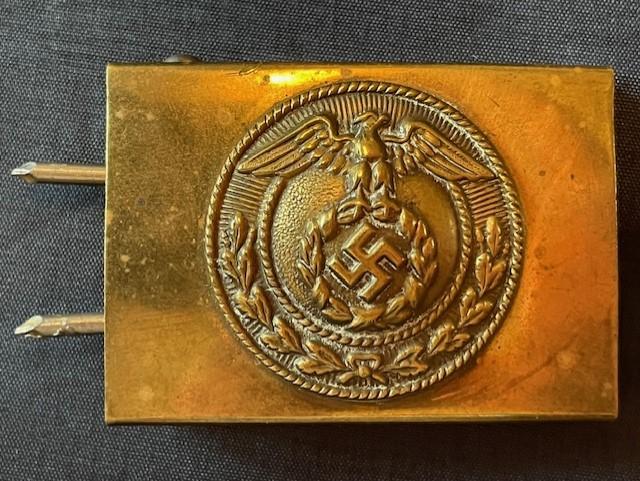 RARE WWII SA YOUTH GERMAN BRASS BELT BUCKLE.