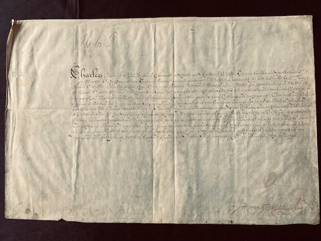 VERY RARE HAND SIGNED KING CHARLES I AS PRINCE OF WALES DATED 1621 WARRANT