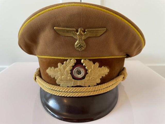 WWII GERMAN HIGH RANKING POLITICAL LEADERS REICH LEVEL PEAK CAP.