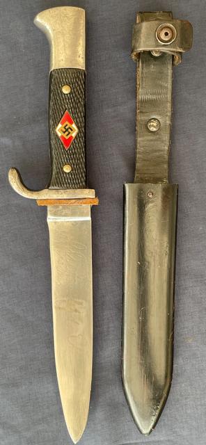 WW2 HITLER YOUTH KNIFE MY PUMA WITH MOTTO AND DATED 1936