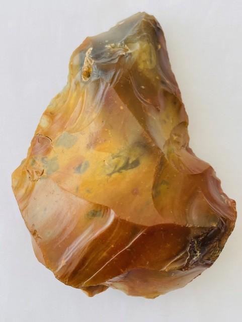 Authentic Palaeolithic Flint Stone Hand Axe 200,000 years old Reculver Kent UK.