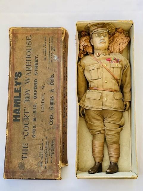 EXTREMELY RARE, LORD KITCHENER PROPAGANDA DOLL & BOX INTACT 1914-1918