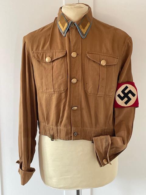 WWII GERMAN NSDAP POLITICAL LEADERS BROWN SHIRT, ORTSGRUPPE BLOCKLEITER (BLOCK LEADER).