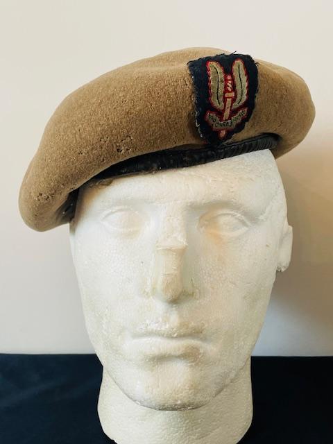 TOTALLY ORIGNAL WWII SPECIAL AIR SERVICE (S.A.S.) BEIGE BERET