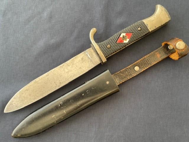 WWII GERMAN HITLER YOUTH DAGGER BY JACOBS & SOHNE RZM M7/118.