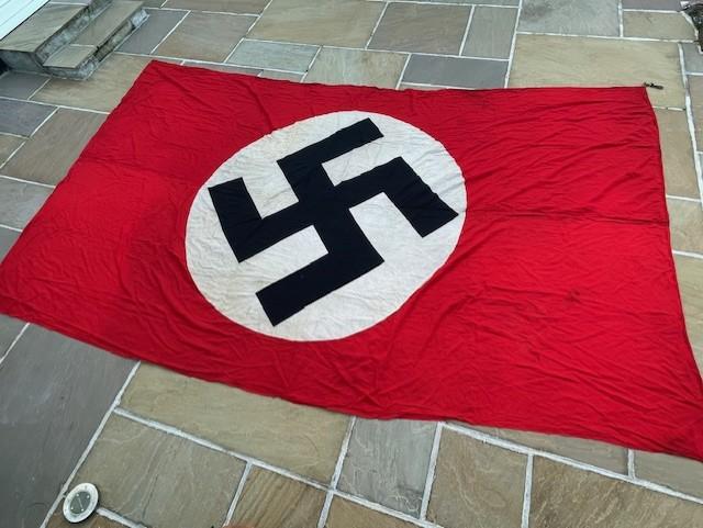 HUGE WWII GERMAN NSDAP PARTY BUILDING BANNER