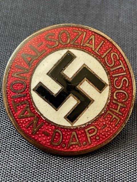 RARE WWII EARLY GERMAN NSDAP PARTY BADGE BY RUDOLF REILING-PFORZHEIM