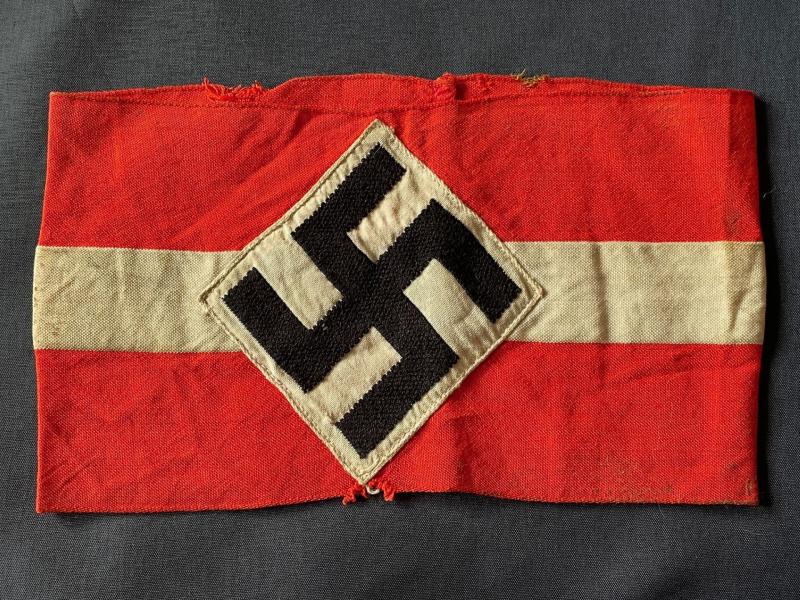 WWII GERMAN HITLER YOUTH BOY UNIFORM SET INCLUDING KNIVE, ARMBAND, BELT AND BUCKLE ADDITIONAL PHOTOS