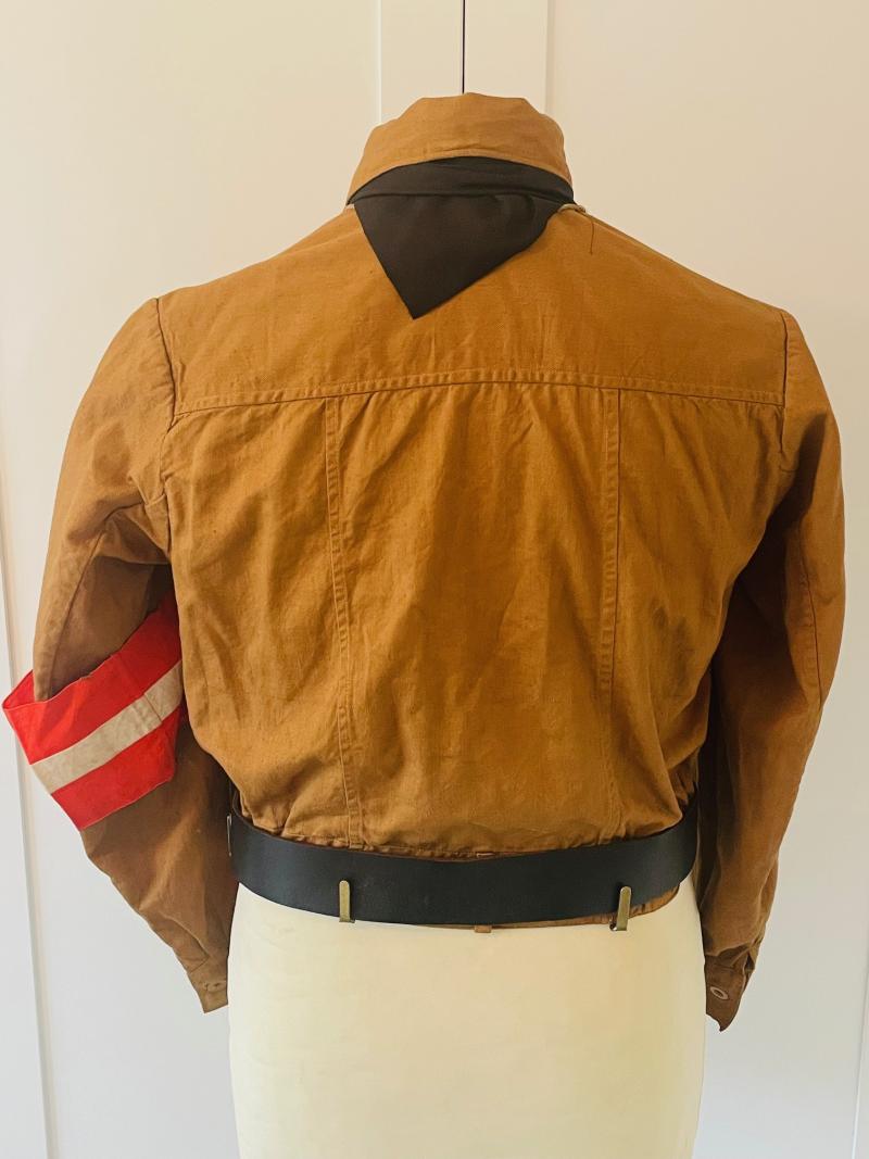 WWII GERMAN HITLER YOUTH BOY UNIFORM SET INCLUDING KNIVE, ARMBAND, BELT AND BUCKLE ADDITIONAL PHOTOS