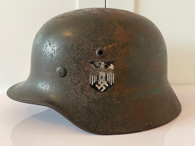 WWII GERMAN M35 WEHRMACHT HELMET NAMED