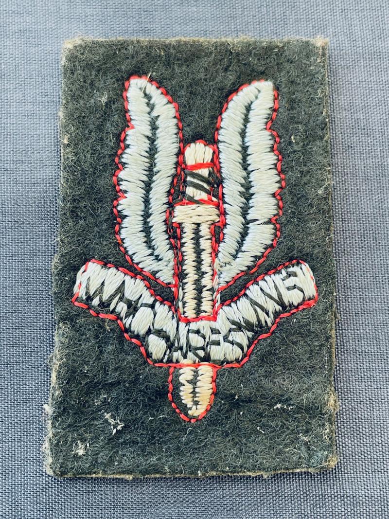 ORIGINAL SPECIAL AIR SERVICE (S.A.S.) EMBROIDERED STITCHED BERET BADGE INSIGNIA