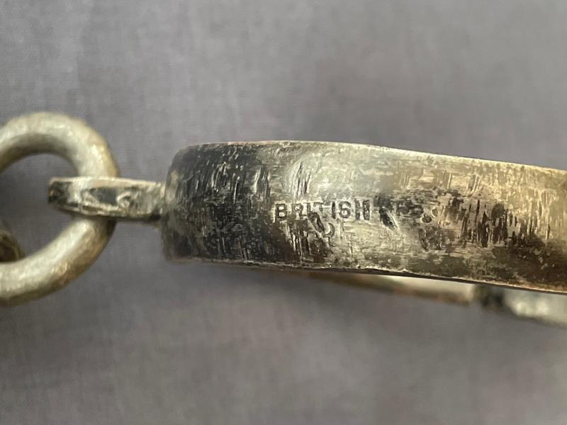 Rare Set of WW2 Military Wrought Iron Handcuffs Dated 1942, Hiatt Best. ADDITIONAL PHOTOS