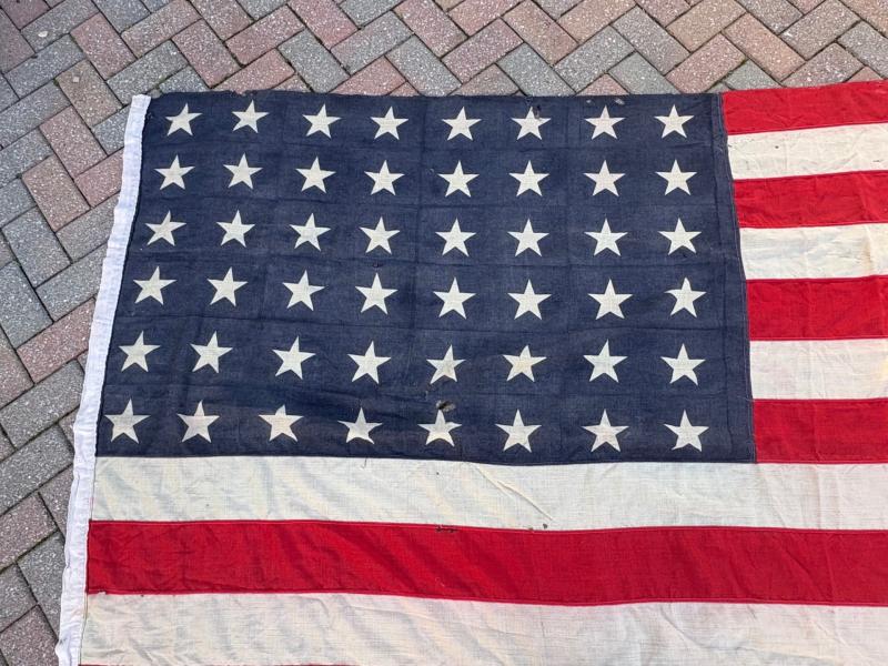 AUTHENTIC ORIGINAL SCARCE WWII 48 STAR AMERICAN WARTIME FLAG.