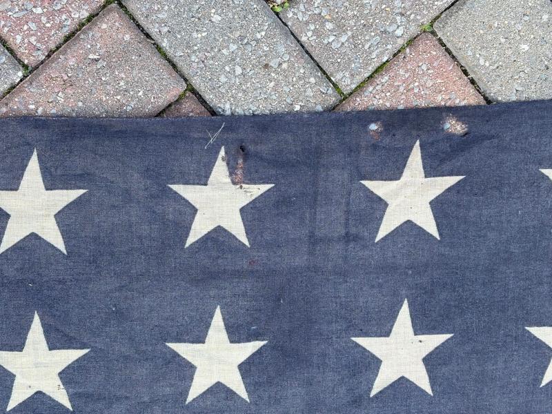 AUTHENTIC ORIGINAL SCARCE WWII 48 STAR AMERICAN WARTIME FLAG.