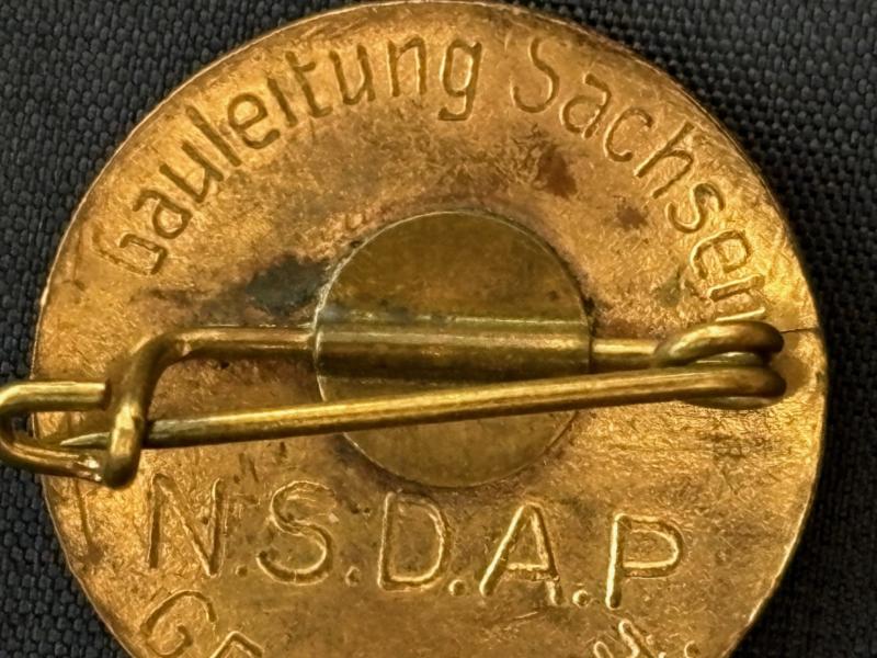 Rare WW2 German Third Reich NSDAP Opfer-ring Enamel lapel badge