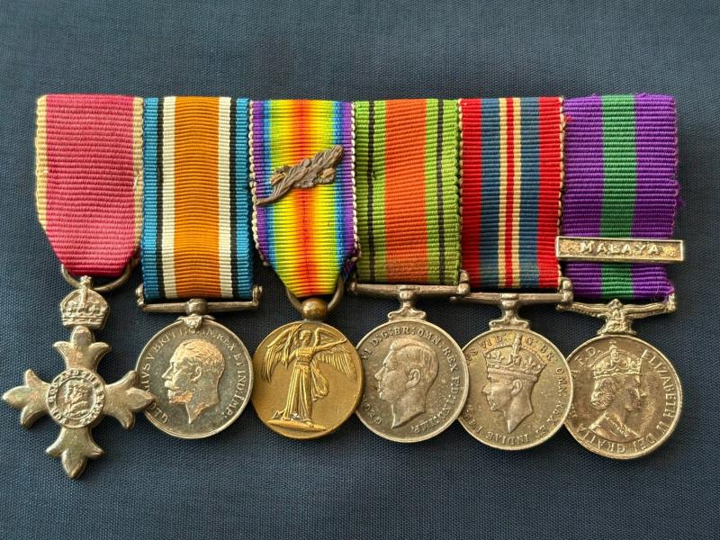 Wonderful Medal Group of Six original Miniatures including a MBE.
