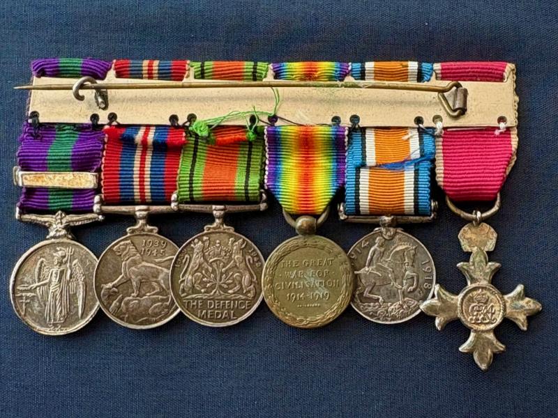 Wonderful Medal Group of Six original Miniatures including a MBE.