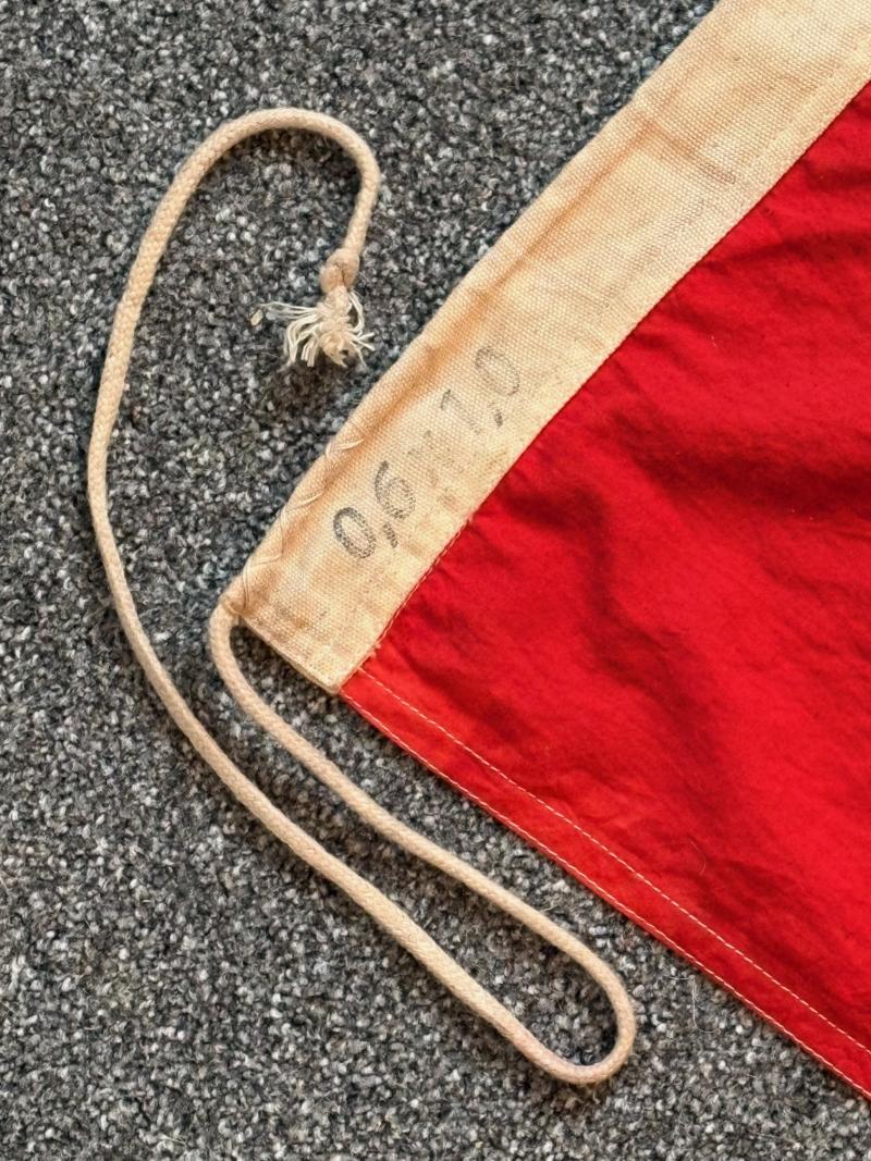 Fabulous Original WWI German Navy Stitched Flag Dated 1916, Hamburg. ADDITIONAL PHOTOS