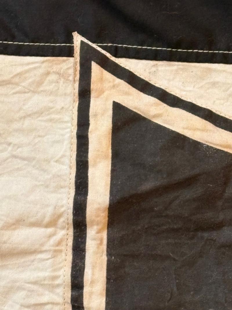 Fabulous Original WWI German Navy Stitched Flag Dated 1916, Hamburg.