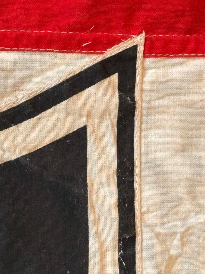 Fabulous Original WWI German Navy Stitched Flag Dated 1916, Hamburg.