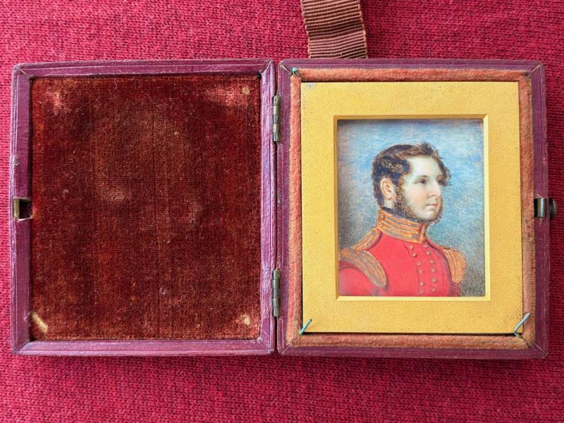 SIGNED QUEEN VICTORIA DOC 1854 WAR SET WITH MINIATURE PORTRAIT.