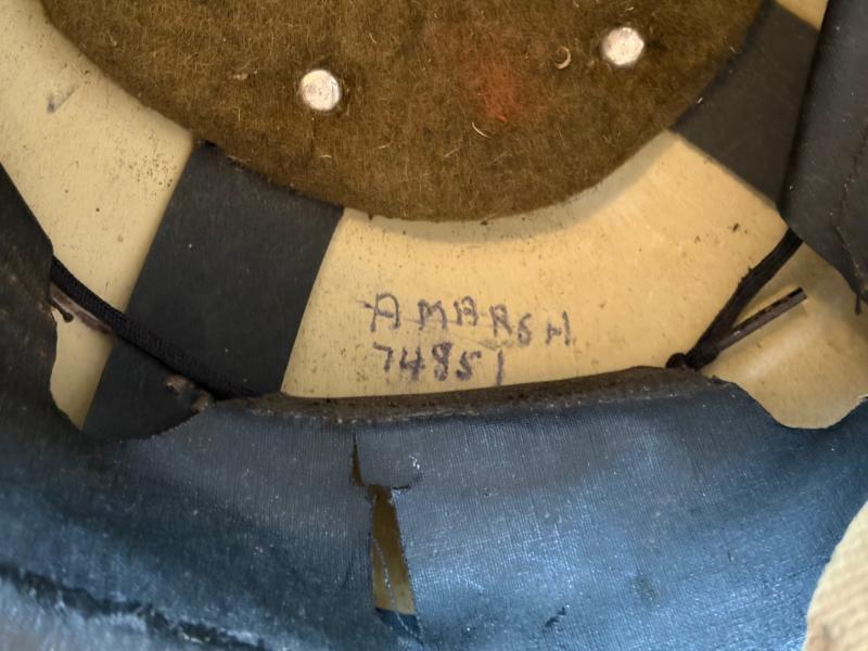 RARE BRITISH WWII DESERT RATS INFANTRY BRODIE HELMET DATED 1940. ADDITIONAL PHOTOS