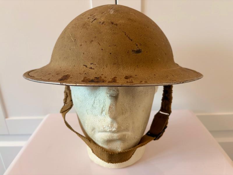 RARE BRITISH WWII DESERT RATS INFANTRY BRODIE HELMET DATED 1940.