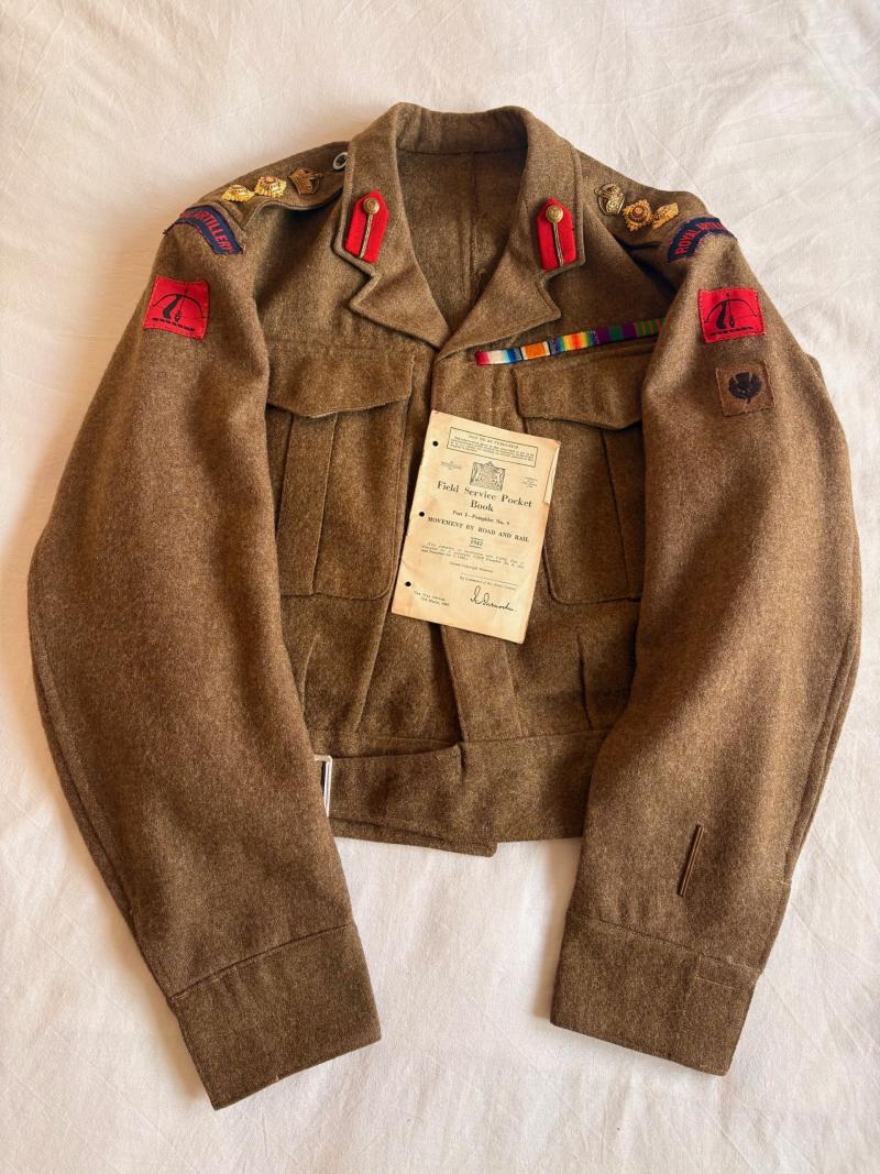 1942 WWII COLONELS ANTI-AIRCRAFT COMMAND BATTLEDRESS LONDON BATTALION.