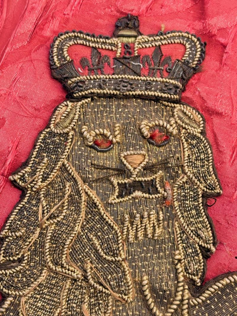 A Very Rare Authentic- 1801-King George III Era British Royal Silk flag. ADDITIONAL PHOTOS