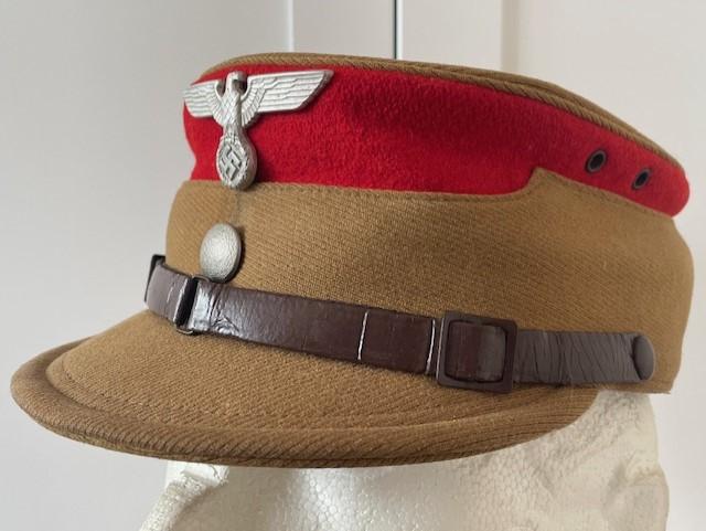 WW2 THIRD REICH GERMAN STORMTROOPER ENLISTED MANS KEPI FOR THE SA GROUP STAFF DATED 1935.