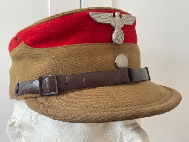 WW2 THIRD REICH GERMAN STORMTROOPER ENLISTED MANS KEPI FOR THE SA GROUP STAFF DATED 1935.