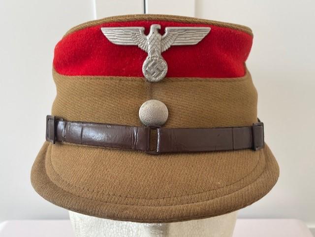 WW2 THIRD REICH GERMAN STORMTROOPER ENLISTED MANS KEPI FOR THE SA GROUP STAFF DATED 1935.