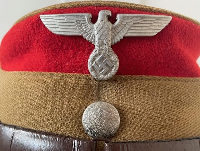 WW2 THIRD REICH GERMAN STORMTROOPER ENLISTED MANS KEPI FOR THE SA GROUP STAFF DATED 1935.